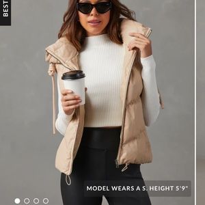 Vici Tan Puffer Vest